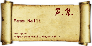 Pess Nelli névjegykártya